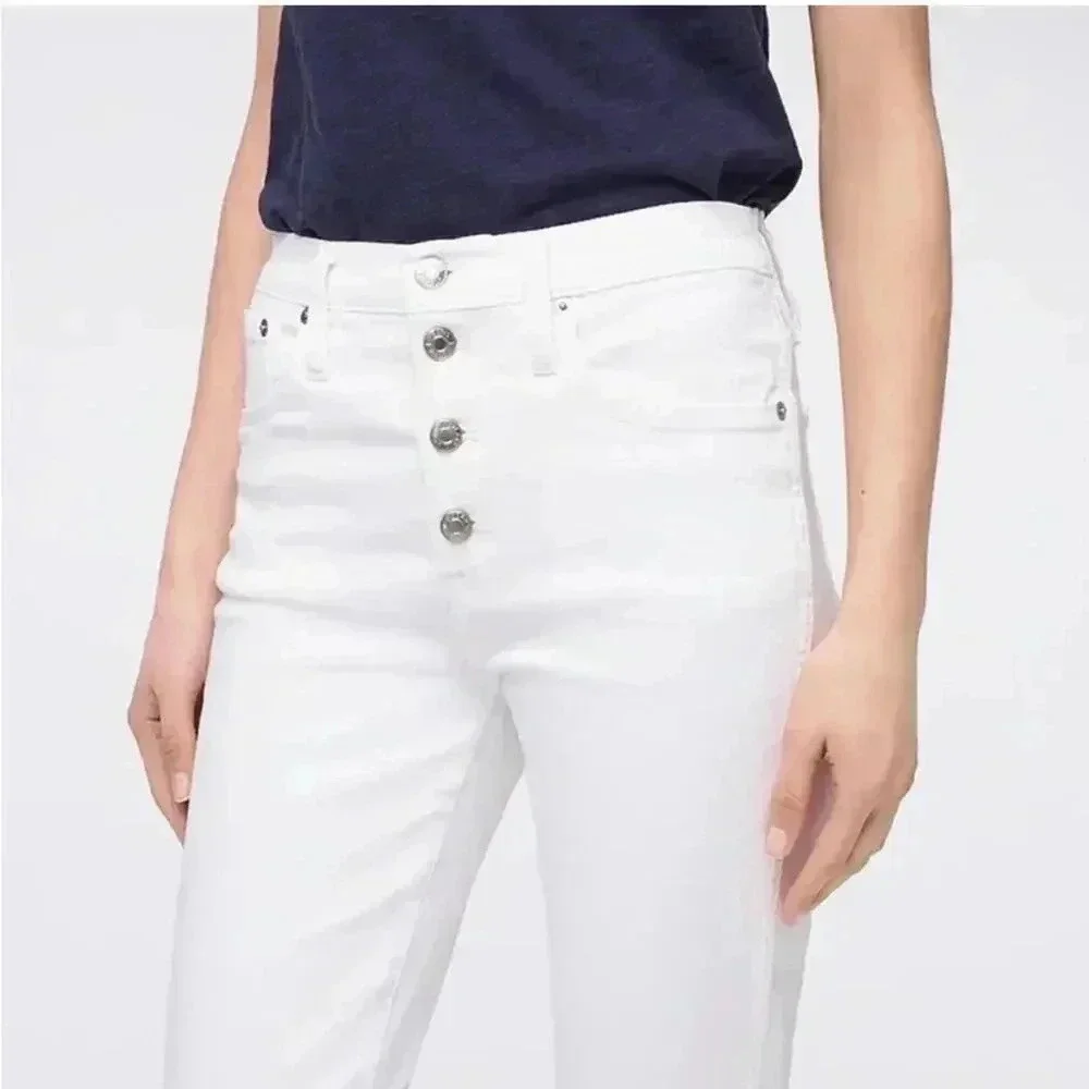 J. Crew Plus Size vintage slim-straight jean in white Size 34 NWT